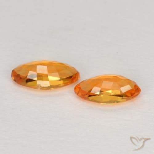 0.39ct Natural Bright Orange Sapphire, Marquise, 4.9x2.6 mm