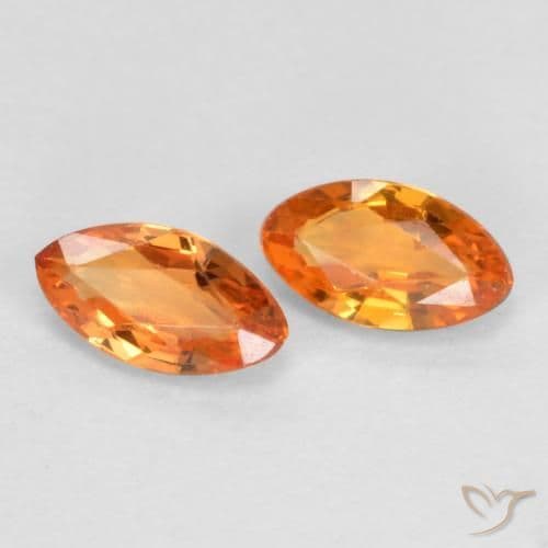 0.40ct Natural Bright Orange Sapphire, Marquise, 4.7x2.7 mm