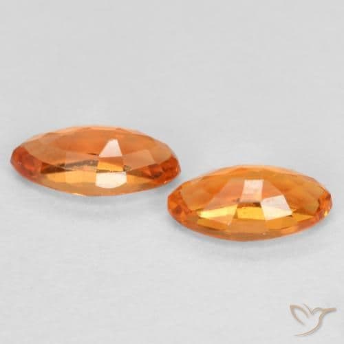 0.40ct Natural Bright Orange Sapphire, Marquise, 4.7x2.7 mm