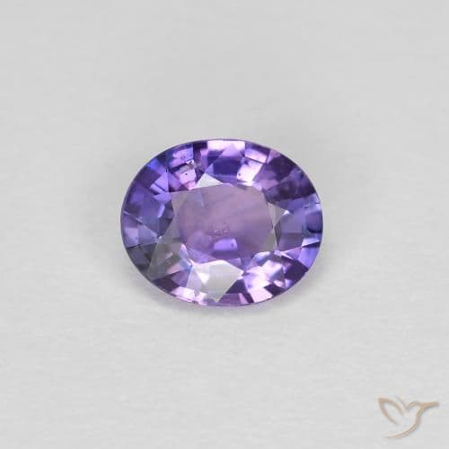 0.38ct Natural Deep Violet Sapphire, Oval Cut, 4.9x4.1 mm