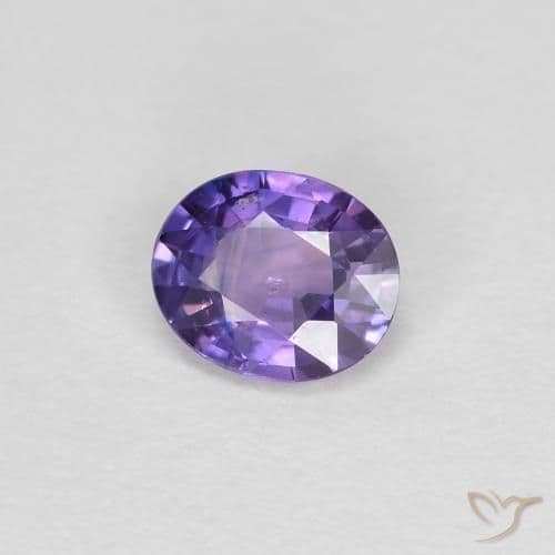 0.38ct Natural Deep Violet Sapphire, Oval Cut, 4.9x4.1 mm