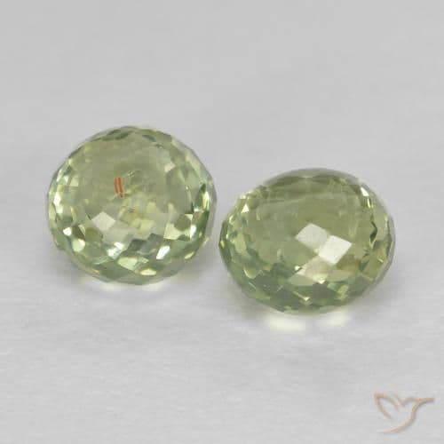 1.06ct Very Light Sage Green Sapphire, Round Cut, 4.01 mm