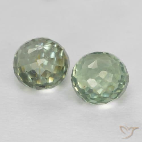 1.09ct Light Forest Green Sapphire, Round Cut, 3.96 mm