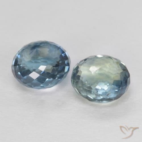 0.74ct Natural Greenish Blue Sapphire, Round Cut, 3.92 mm
