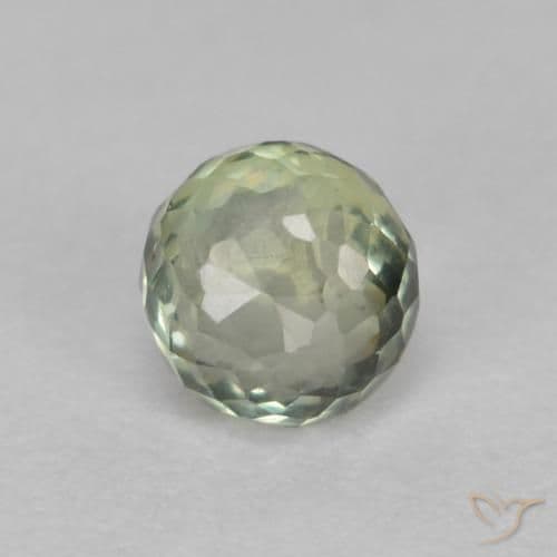 0.55ct Natural Mossy Green Sapphire, Round Cut, 4.39 mm