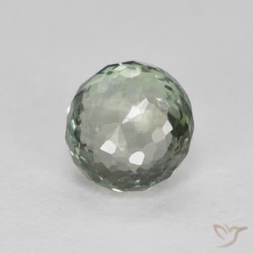 0.55ct Natural Mossy Green Sapphire, Round Cut, 4.39 mm