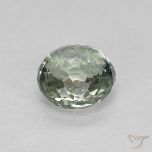 0.55ct Natural Mossy Green Sapphire, Round Cut, 4.39 mm