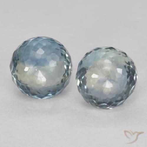 0.86ct Natural Green Blue Sapphire, Round Cut, 3.90 mm