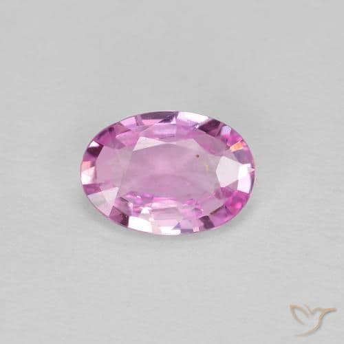 0.54ct Light Royal Purple Pink Sapphire, Oval Cut, 6.3x4.5 mm