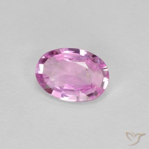 0.54ct Light Royal Purple Pink Sapphire, Oval Cut, 6.3x4.5 mm