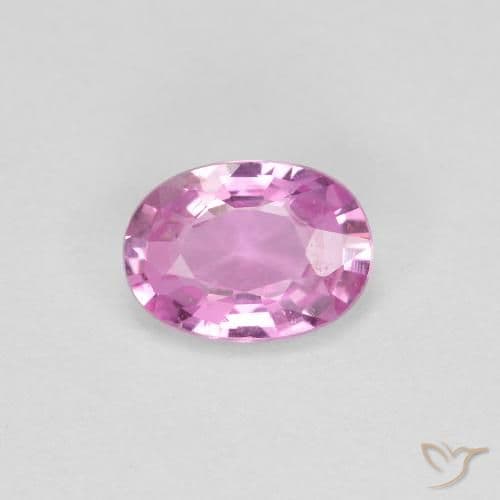 0.65ct Light Royal Purple Pink Sapphire, Oval Cut, 6.2x4.5 mm