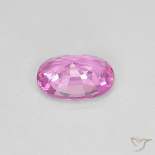 0.65ct Light Royal Purple Pink Sapphire, Oval Cut, 6.2x4.5 mm