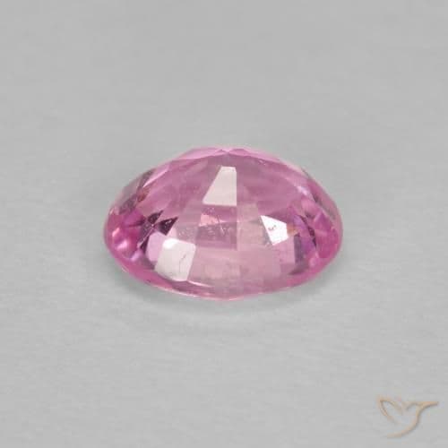 0.53ct Very Light Royal Purple Pink Sapphire, Oval Cut, 5.2x4.2 mm