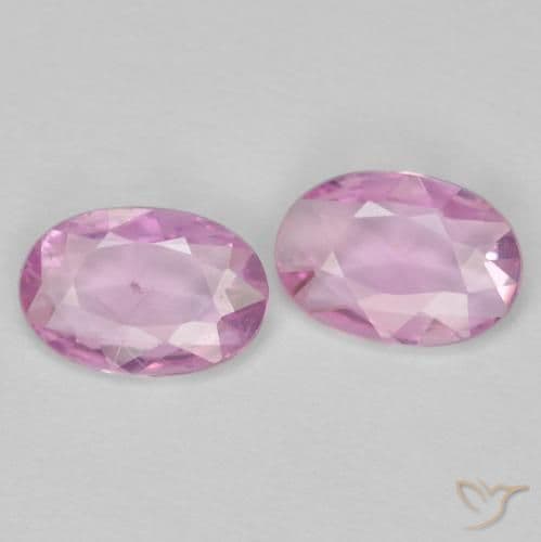 0.72ct Very Light Royal Purple Pink Sapphire, Oval Cut, 6x4 mm