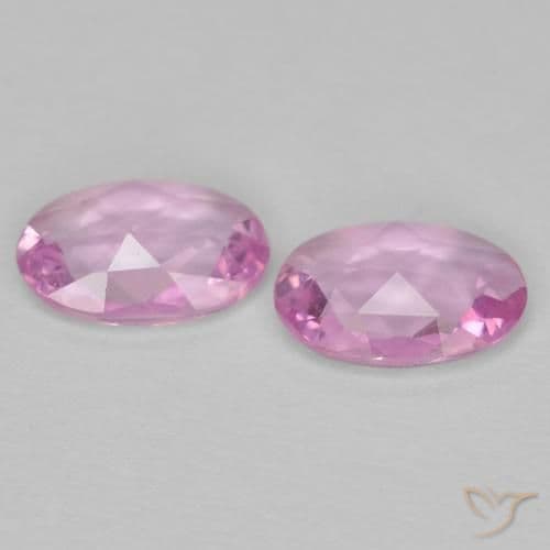 0.72ct Very Light Royal Purple Pink Sapphire, Oval Cut, 6x4 mm