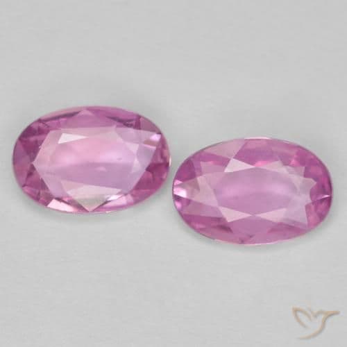 0.84ct Natural Medium Pink Sapphire, Oval Cut, 6x4 mm