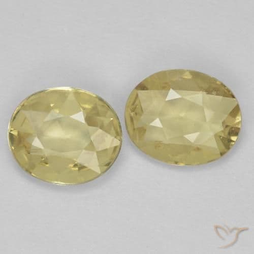 1.02ct Natural Light Yellow Sapphire, Oval Cut, 5.9x4.8 mm