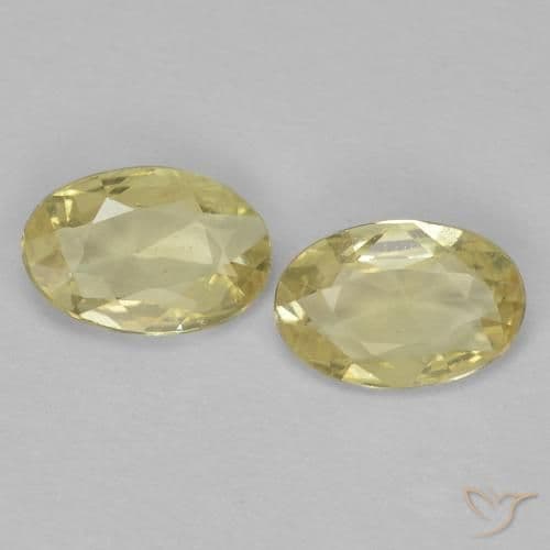 0.49ct Natural Medium Yellow Sapphire, Oval Cut, 6.1x4.1 mm