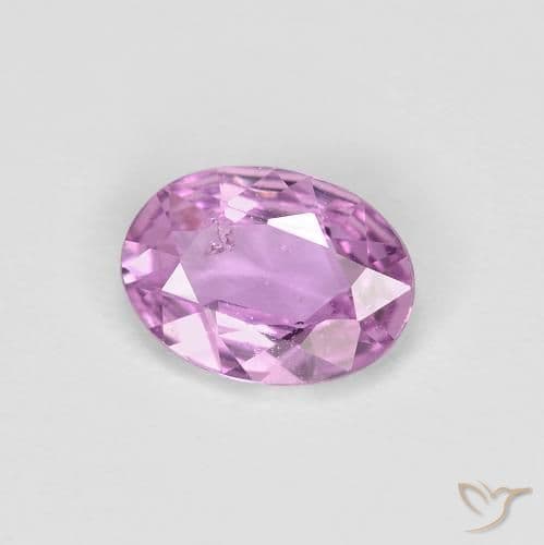 0.63ct Natural Light Violet Sapphire, Oval Cut, 6.6x4.8 mm