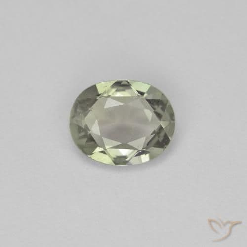 0.73ct Natural Earthy Green Sapphire, Oval Cut, 6.1x4.9 mm