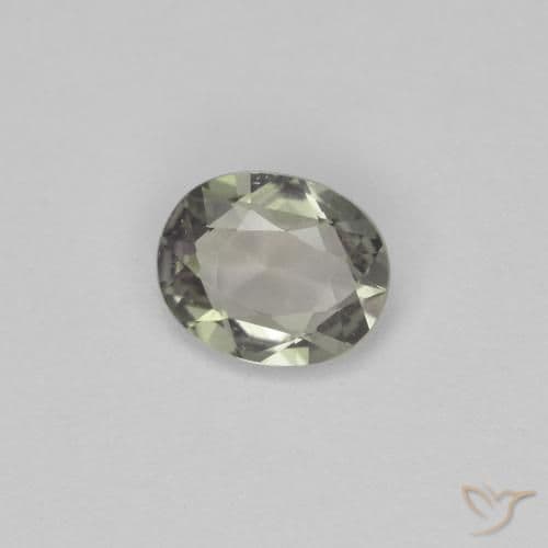 0.73ct Natural Earthy Green Sapphire, Oval Cut, 6.1x4.9 mm