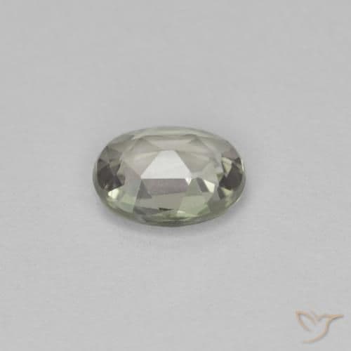 0.73ct Natural Earthy Green Sapphire, Oval Cut, 6.1x4.9 mm