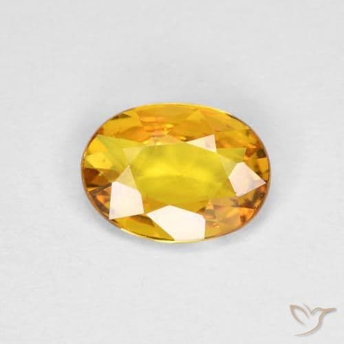0.69ct Natural Golden Sapphire, Oval Cut, 6.9x5.1 mm