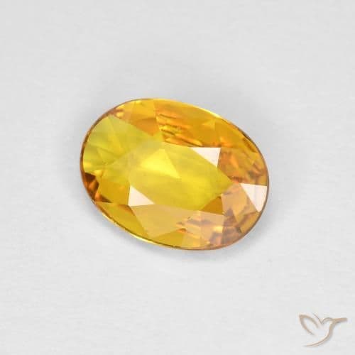 0.69ct Natural Golden Sapphire, Oval Cut, 6.9x5.1 mm