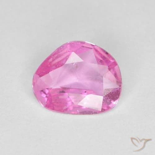 0.63ct Intense Pink Sapphire, Fancy Shape, 6.4x5.3 mm