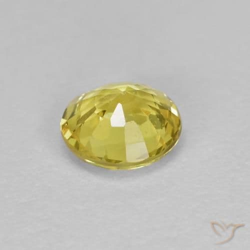 0.44ct Natural Medium Yellow Sapphire, Round Cut, 4.55 mm