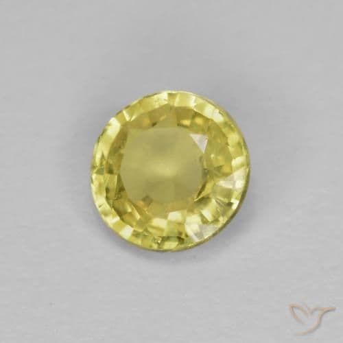 0.39ct Natural Dijon Yellow Sapphire, Round Cut, 4.46 mm