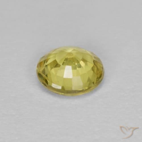 0.39ct Natural Dijon Yellow Sapphire, Round Cut, 4.46 mm