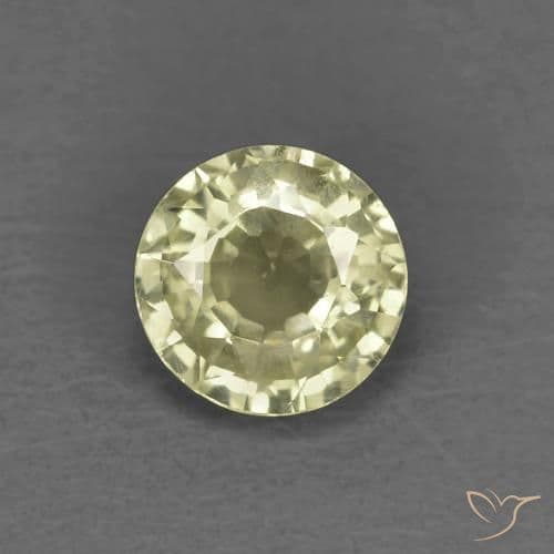 0.41ct Medium-Light Yellow Sapphire, Round Cut, 4.41 mm