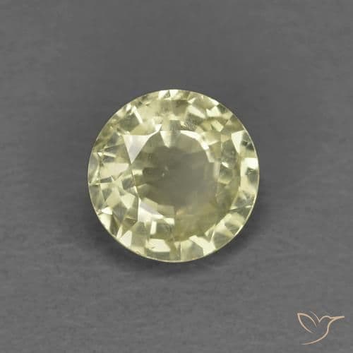 0.41ct Medium-Light Yellow Sapphire, Round Cut, 4.41 mm