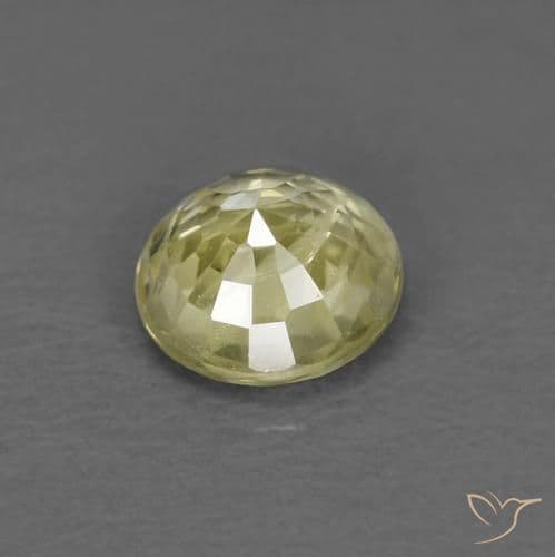 0.41ct Medium-Light Yellow Sapphire, Round Cut, 4.41 mm