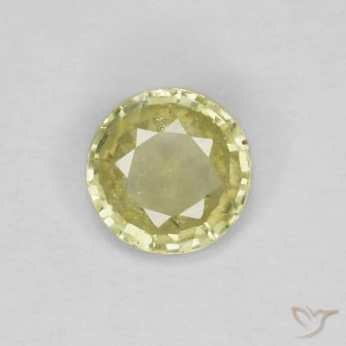 0.37ct Medium-Light Yellow Sapphire, Round Cut, 4.54 mm