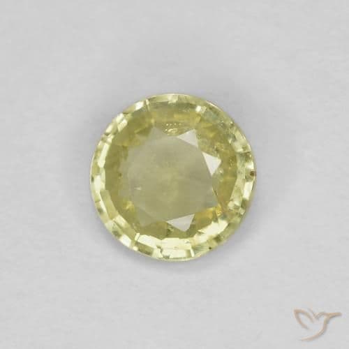 0.37ct Medium-Light Yellow Sapphire, Round Cut, 4.54 mm