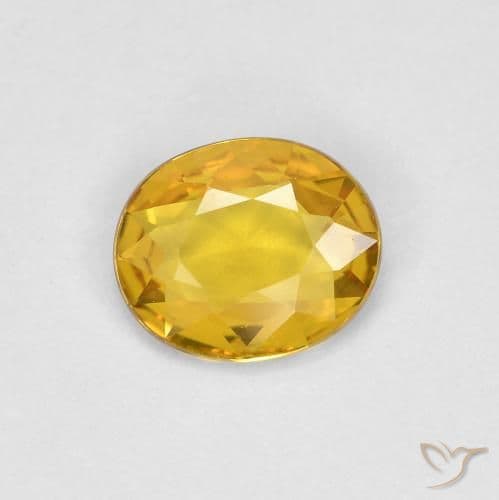 0.55ct Natural Golden Sapphire, Oval Cut, 6x5 mm