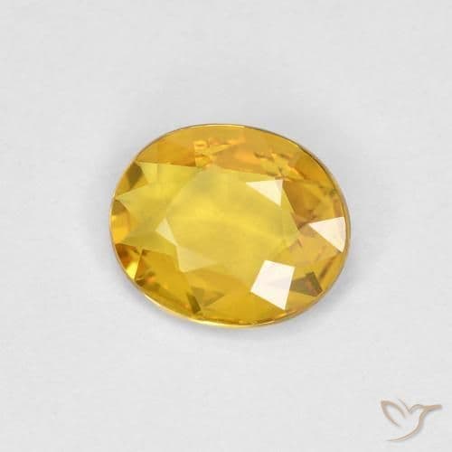0.55ct Natural Golden Sapphire, Oval Cut, 6x5 mm