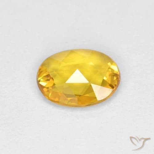 0.55ct Natural Golden Sapphire, Oval Cut, 6x5 mm