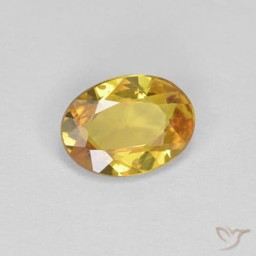 0.71ct Natural Golden Sapphire, Oval Cut, 6.7x4.9 mm