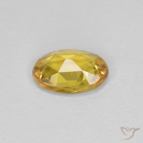 0.71ct Natural Golden Sapphire, Oval Cut, 6.7x4.9 mm