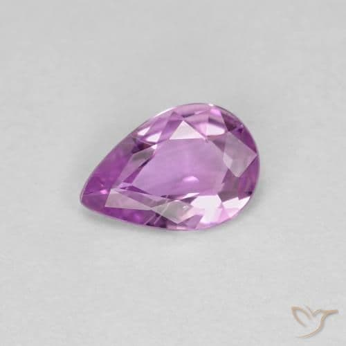 0.48ct Medium Purple Sapphire, Pear Shape, 6.6x4.5 mm
