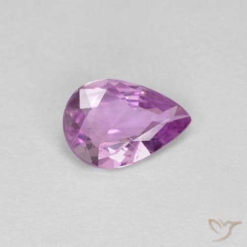 0.48ct Medium Purple Sapphire, Pear Shape, 6.6x4.5 mm
