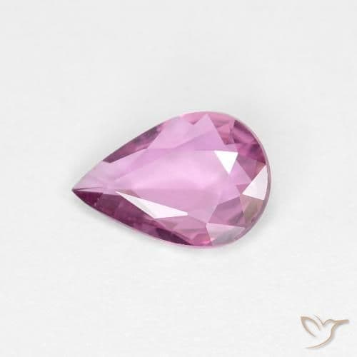 0.51ct Royal Purple Pink Sapphire, Pear Shape, 6.9x4.8 mm