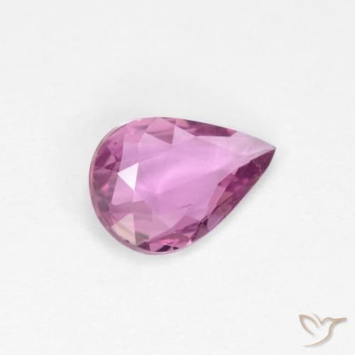 0.51ct Royal Purple Pink Sapphire, Pear Shape, 6.9x4.8 mm