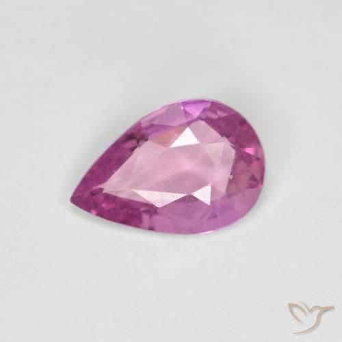 0.43ct Intense Purple Sapphire, Pear Shape, 6.6x4.5 mm