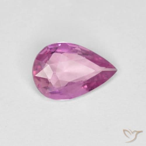 0.43ct Intense Purple Sapphire, Pear Shape, 6.6x4.5 mm