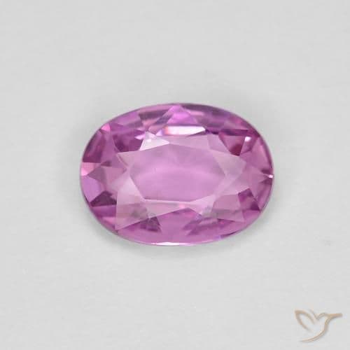 0.71ct Intense Pinkish Purple Sapphire, Oval Cut, 6.7x5 mm