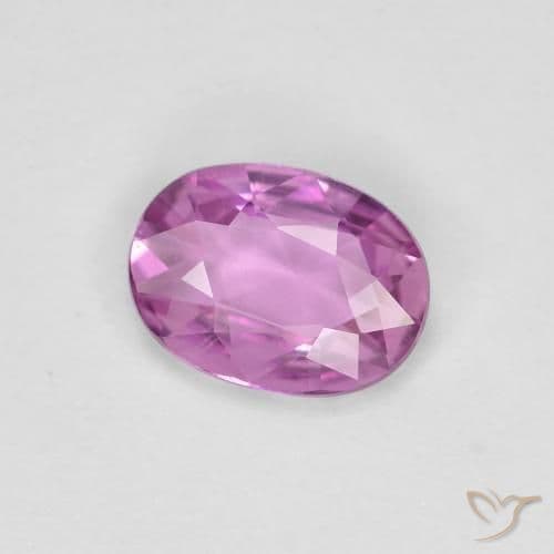 0.71ct Intense Pinkish Purple Sapphire, Oval Cut, 6.7x5 mm